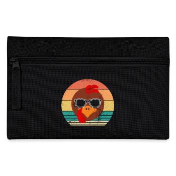 Truthahn - Federtasche - Schwarz - Vorne