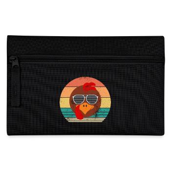 Truthahn - Federtasche - Schwarz - Vorne
