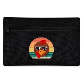Truthahn - Federtasche - Schwarz - Vorne