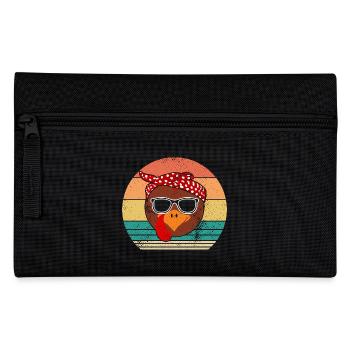 Truthahn - Federtasche - Schwarz - Vorne