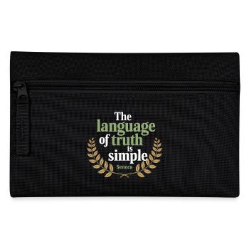 Seneca | The Language of Truth is Simple - Pencil Case - black - Front