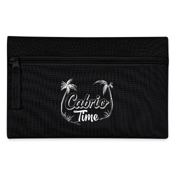 Cabrio Time Cooler Saying Cabriolet Palm Trees Summer - Pencil Case - black - Front