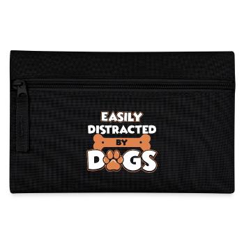 Easily Distracted by Dogs - Pencil Case - black - Front
