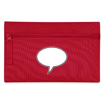 Speech Bubble Design Links - Pencil Case - red - Front