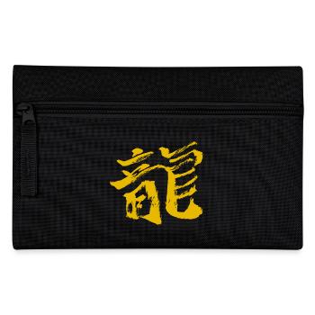 Drache (Japanisches Schriftzeichen) Kalligrafie - Federtasche - Schwarz - Vorne