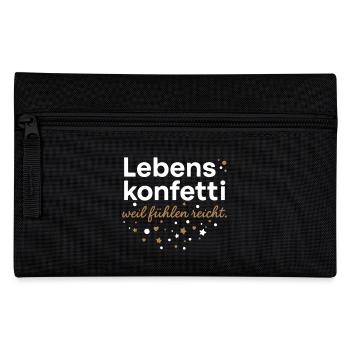 Lebenskonfetti - Was uns Frauen gefällt :-) - Federtasche - Schwarz - Vorne