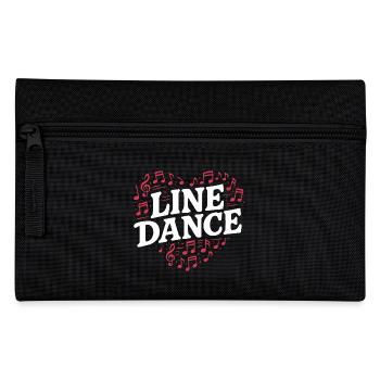 Linedance - Tanz mit Herz - Musik Geschenk - Federtasche - Schwarz - Vorne
