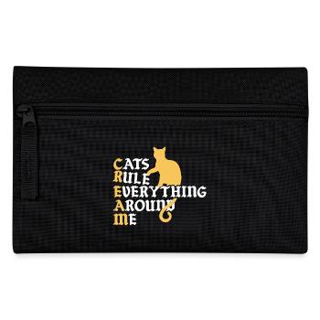 Cats Rule Everything Around - Pencil Case - black - Front