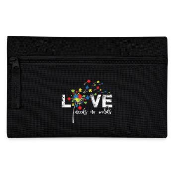 Love Needs No Words Autism - Pencil Case - black - Front