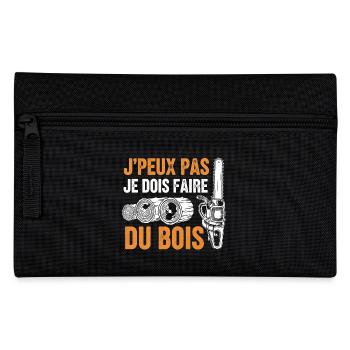 J peux pas je dois faire du bois - Trousse - noir - Devant