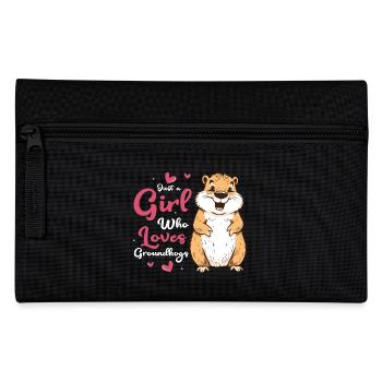 Just A Girl Who Loves Groundhogs Rodent Animal - Federtasche - Schwarz - Vorne