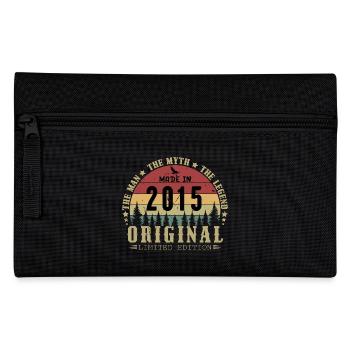 2015 Vintage Born 2015 Vintage Birthday Gift - Pencil Case - black - Front