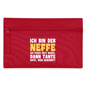Motif familial neveu - Trousse - rouge - Devant