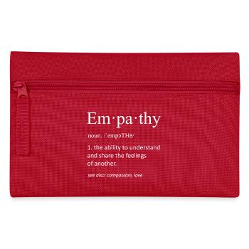 Empathie Definition Freundlich Beste Freundin Bestie - Federtasche - Rot - Vorne