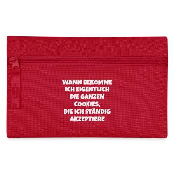 Accept Cookie – Funny Saying - Pencil Case - red - Front