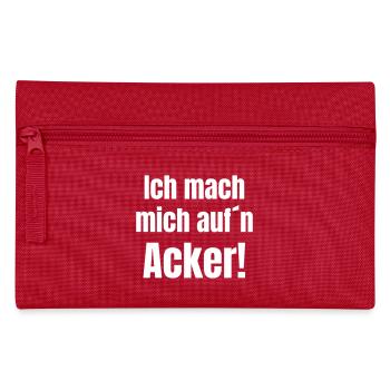 Ich mach mich aufn Acker - Federtasche - Rot - Vorne