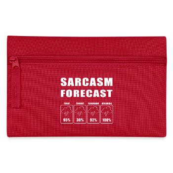 Motif de blague sur la prévision météo sarcasme - Trousse - rouge - Devant