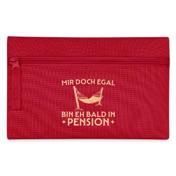Retirement I don't care - Pension Farewell - Pencil Case - red - Front