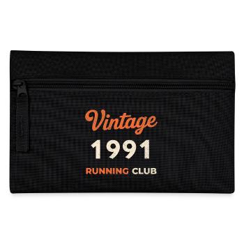 Vintage 1991 Running Club Birthday Gift Idea - Pencil Case - black - Front