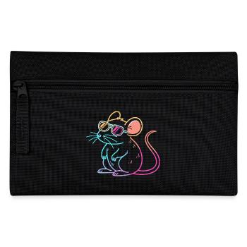 Regenbogenratten-Neonbrille - Federtasche - Schwarz - Vorne