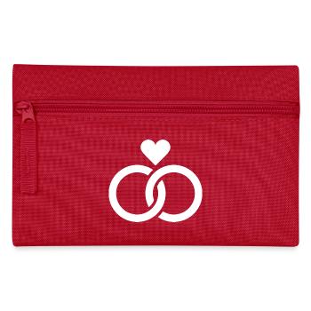 Hochzeit, Verlobung, Hochzeitsfeier - Federtasche - Rot - Vorne