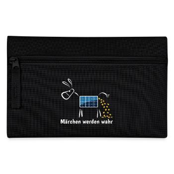 Märchen werden wahr - Goldesel - Photovoltaik - Federtasche - Schwarz - Vorne