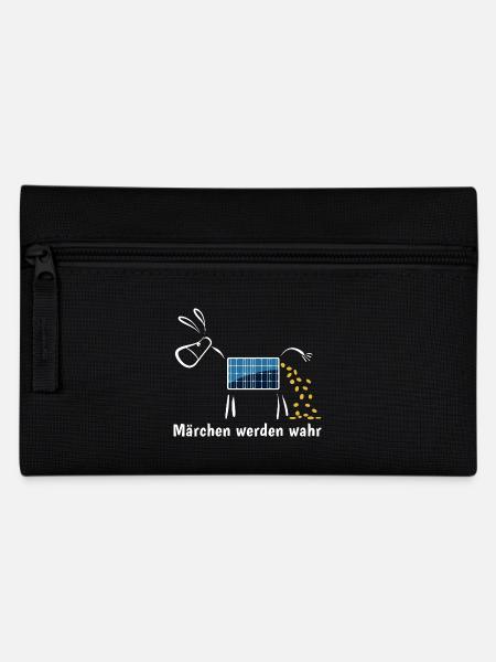 Märchen werden wahr - Goldesel - Photovoltaik - Federtasche - Schwarz