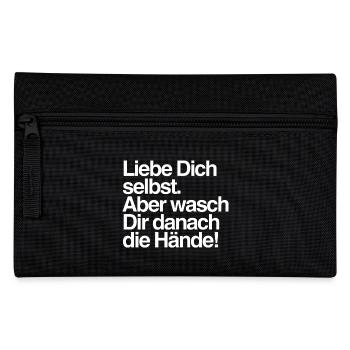 Liebe Dich selbst Satire Kollektion - Federtasche - Schwarz - Vorne