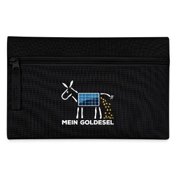Märchen werden wahr - Mein Goldesel - Photovoltaik - Federtasche - Schwarz - Vorne