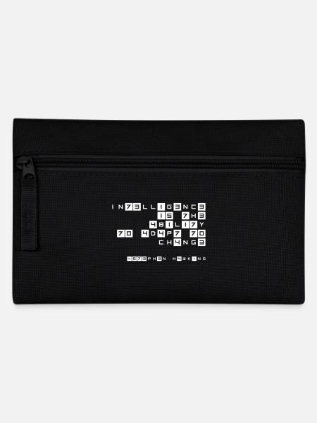 Stephen Hawking Intelligence Leetspeak - Federtasche - Schwarz