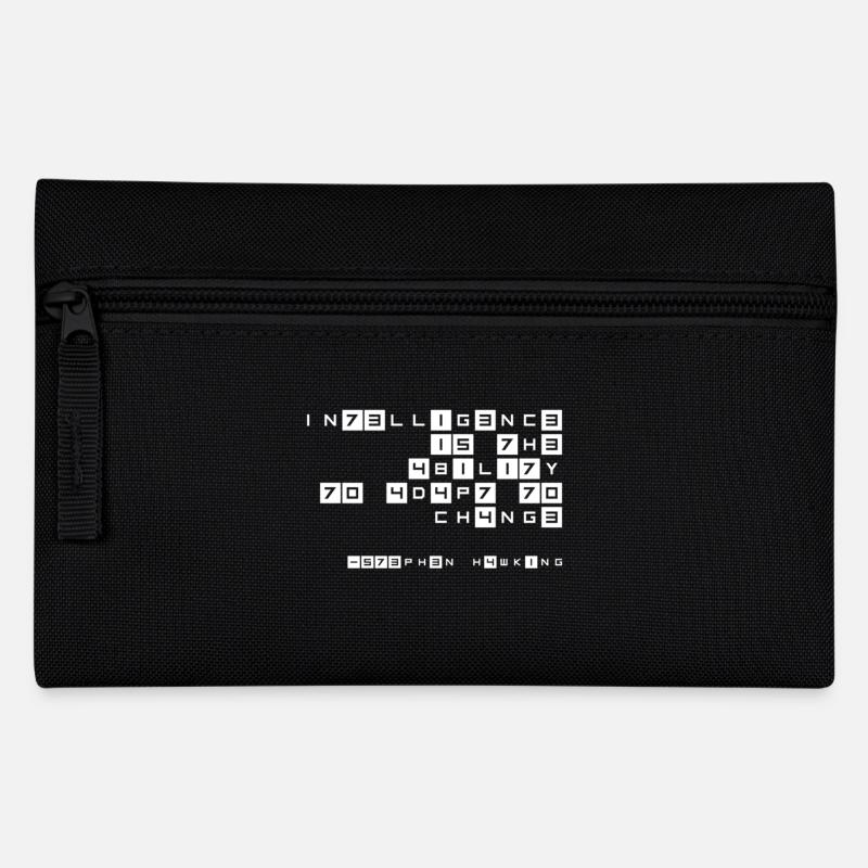 Stephen Hawking Intelligence Leetspeak - Federtasche - Schwarz
