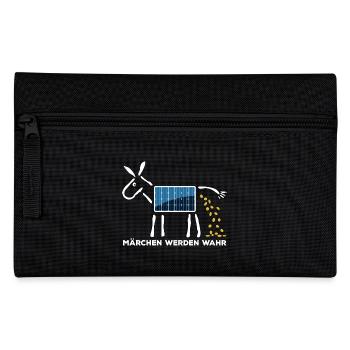 Märchen werden wahr - Goldesel - Photovoltaik - Federtasche - Schwarz - Vorne