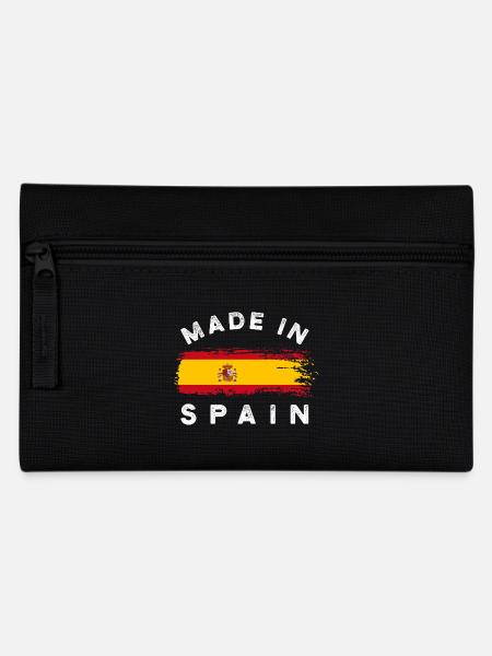 Made in Spain - Spanien Flagge - Federtasche - Schwarz