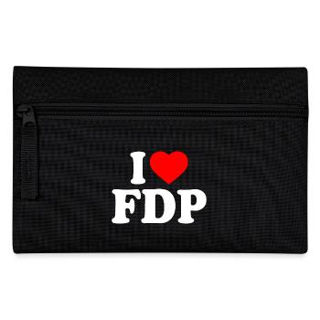 I love fdp - Federtasche - Schwarz - Vorne