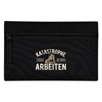 Katastrophe - einmal mit Profis arbeiten - Federtasche - Schwarz - Vorne