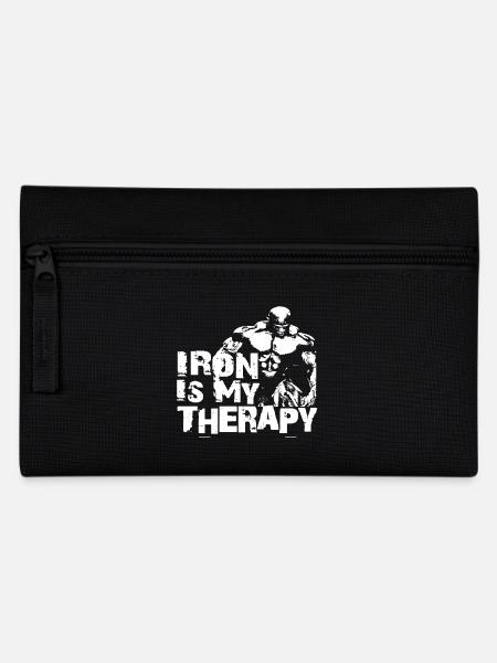 Iron is my therapy - Pencil Case - black