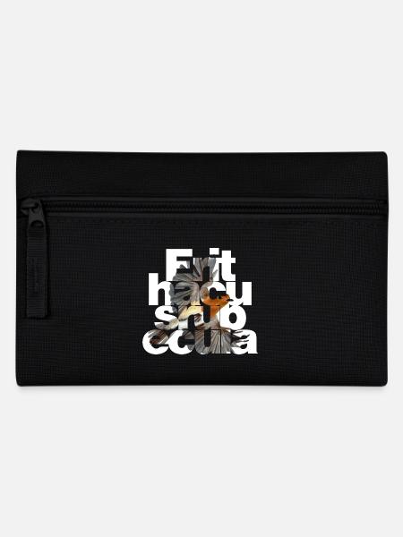 Erithacus rubecula - Robin - Pencil Case - black