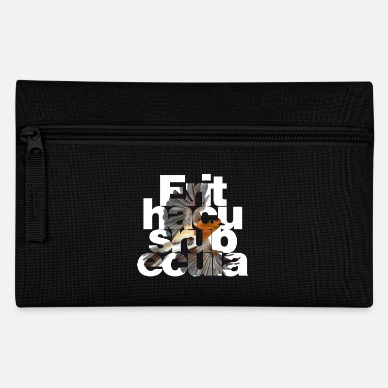 Erithacus rubecula - Robin - Pencil Case - black