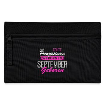 Echte Prinzessinnen werden im September geboren - Federtasche - Schwarz - Vorne