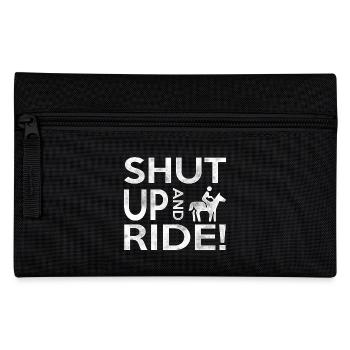 Shut Up And Ride Reiten ist Leben Pferde - Federtasche - Schwarz - Vorne