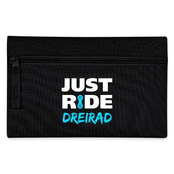 Just ride Dreirad Geschenk - Federtasche - Schwarz - Vorne