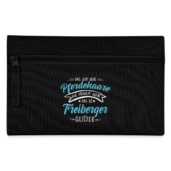 Freiberger Pferde Shirt-Glitzer - Federtasche - Schwarz - Vorne