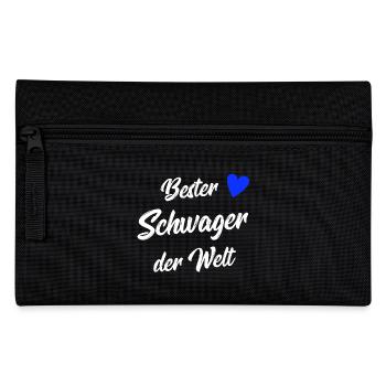Schwager Geschenk | Bester Schwager der Welt - Federtasche - Schwarz - Vorne