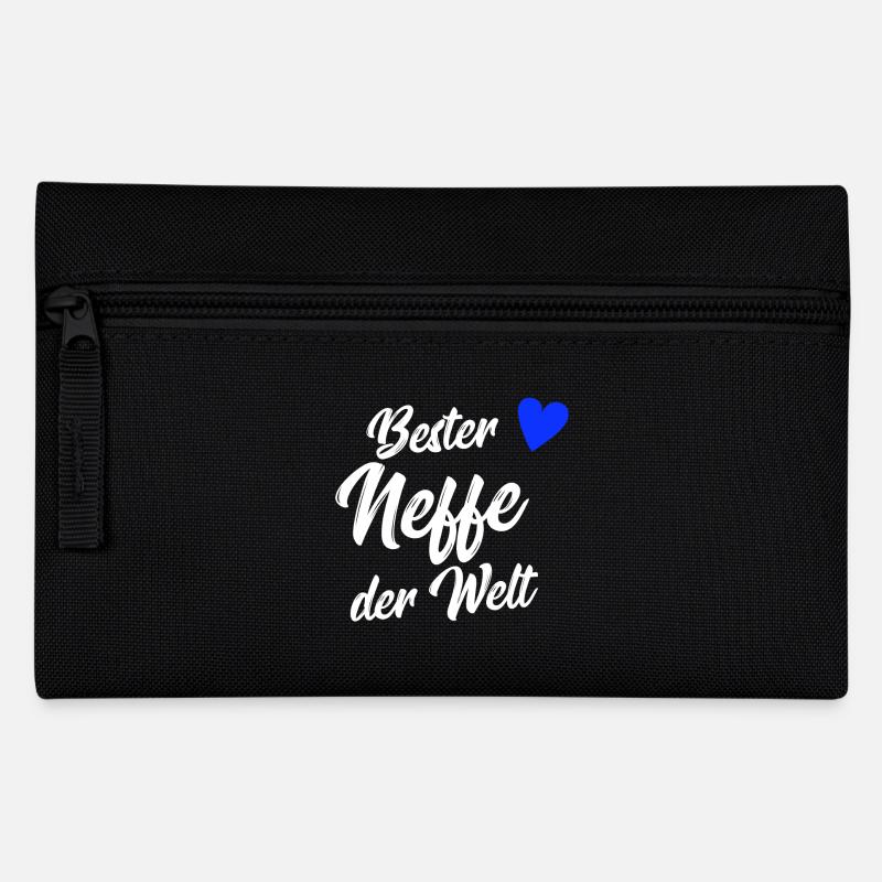 Neffe Geschenk | Bester Neffe der Welt - Federtasche - Schwarz