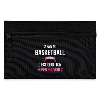Basketball super pouvoir femme - Trousse - noir - Devant