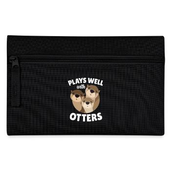 amis loutre Otter mignon équipe cadeaux - Trousse - noir - Devant