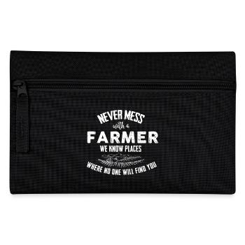 Farmer Never mess - Federtasche - Schwarz - Vorne