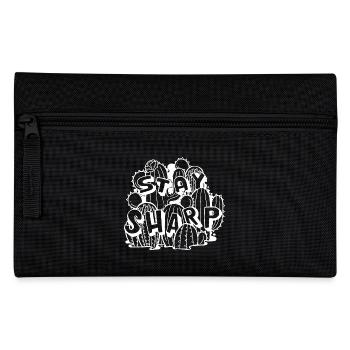 Stay Sharp | Cool Cactus Illustration Design - Federtasche - Schwarz - Vorne