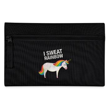 I Sweat Rainbow | Cool Unicorn Retro Vintage Style - Pencil Case - black - Front