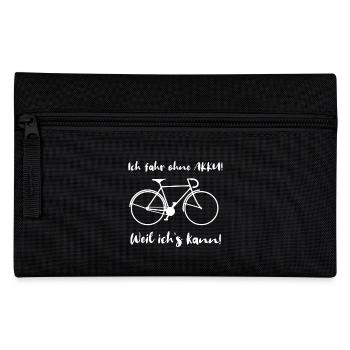 Ich fahre ohne Akku, weil ich's kann lustig Rad - Federtasche - Schwarz - Vorne